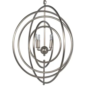Brooks Pendant, Metal with Antique Silver Finish