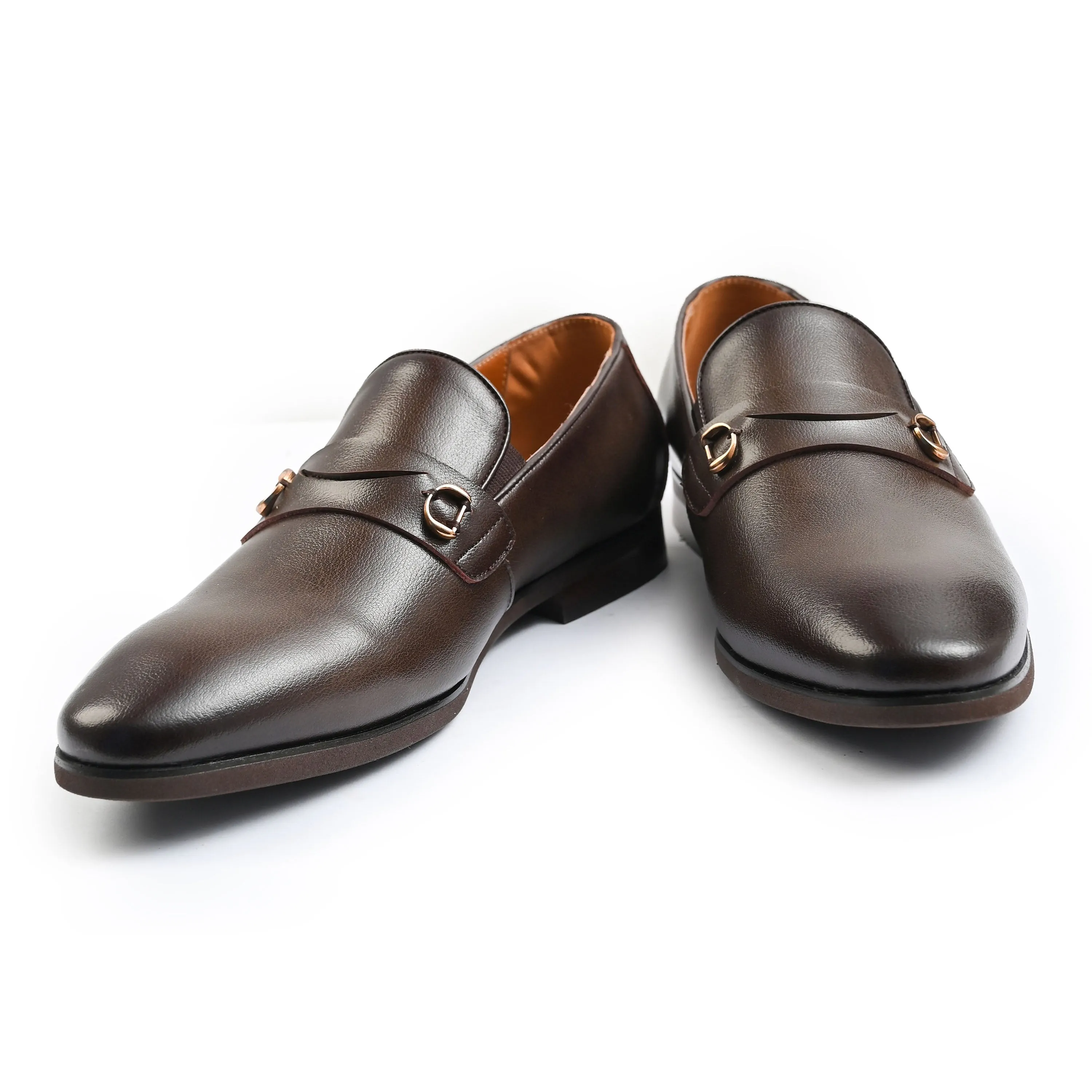 BROWN MILT TEXTURED SHOES