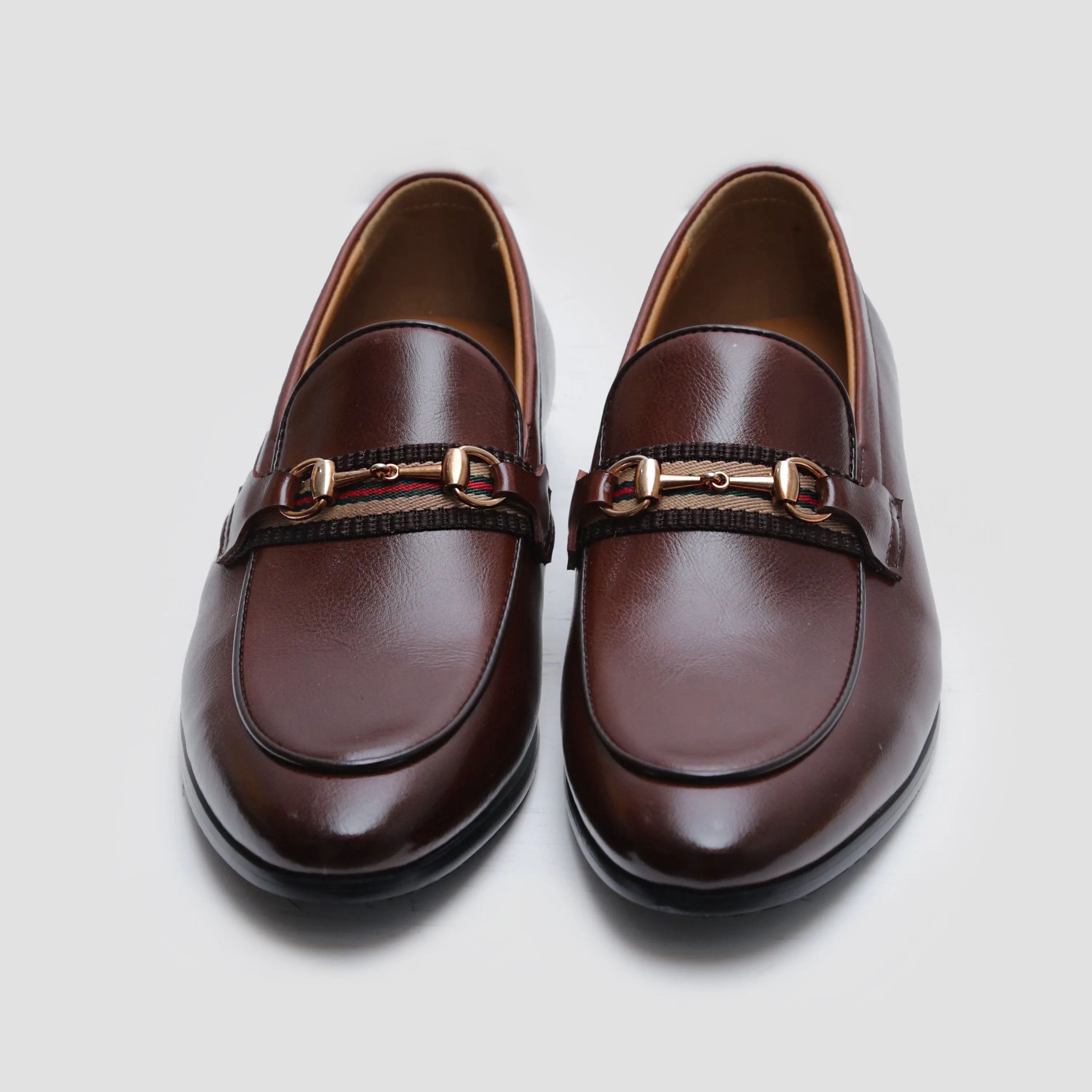 BROWN PEBBLE GRAIN SHOES