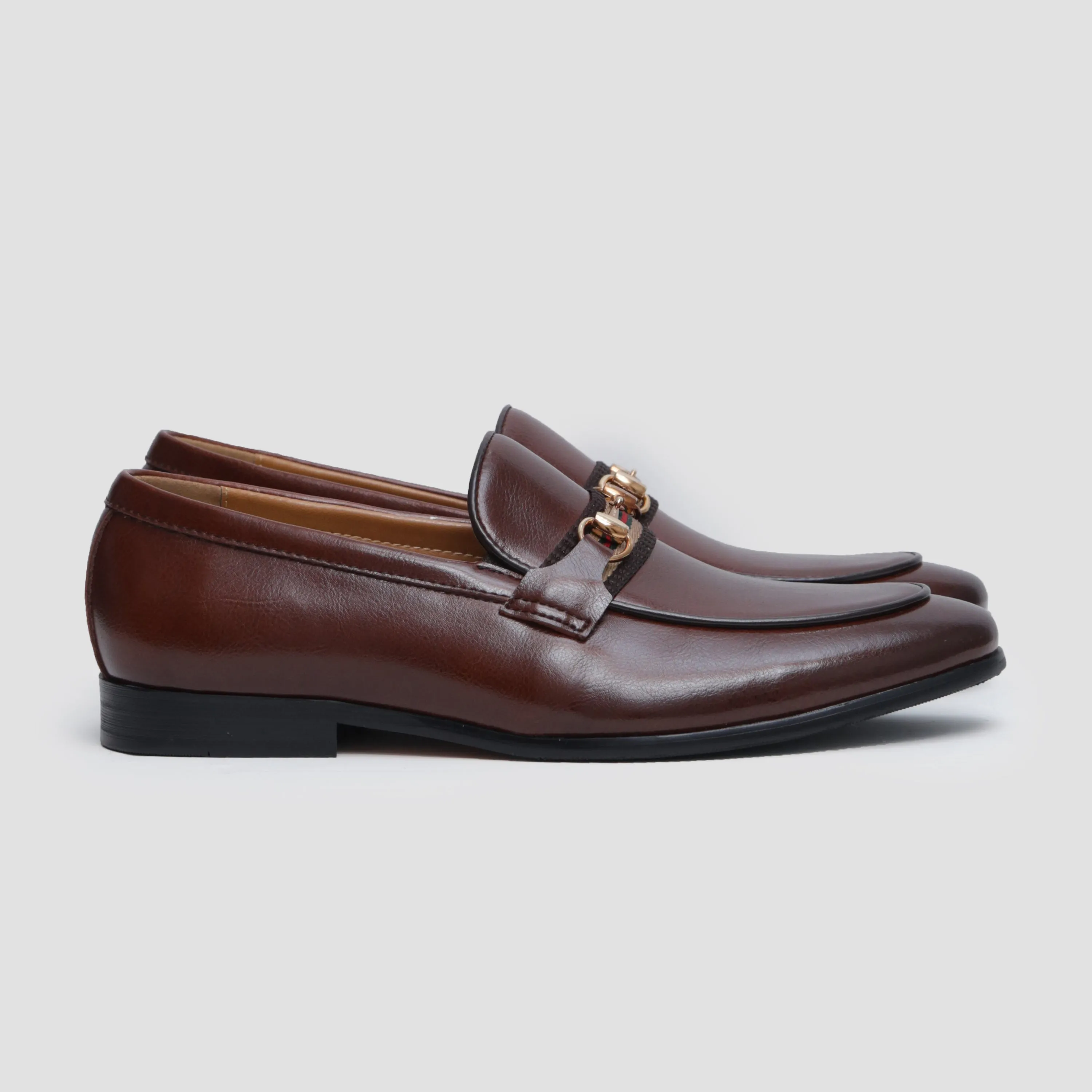 BROWN PEBBLE GRAIN SHOES