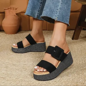 Buckle Platform Wedges