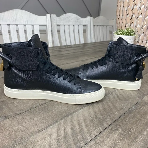 Buscemi Women’s Black/White Leather Sneakers Shoes US 11
