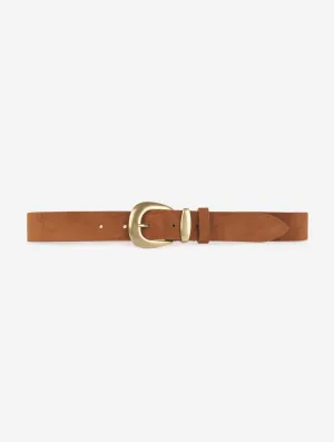 Caramel leather belt