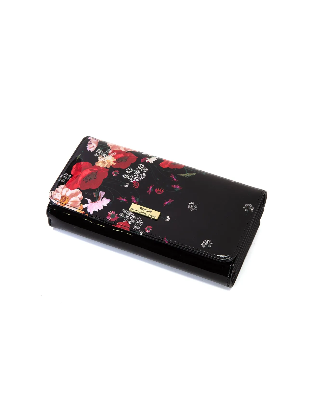 CLARA LARGE  PATENT LEATHER WALLET WITH RFID-WSF3401- NEW IN
