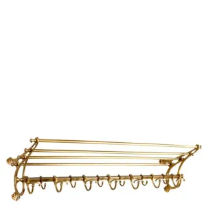 Coatrack Hudson L - Antique Brass Finish