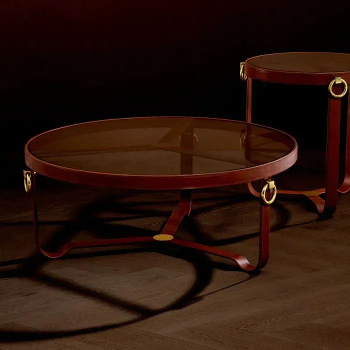 Coffee Table Belgravia - Brown Leather