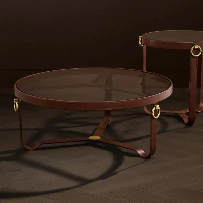 Coffee Table Belgravia - Brown Leather