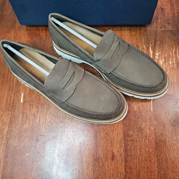 Cole Haan American Classics Penny Loafer Truffle Nubuck/Egret 9.5 (M)