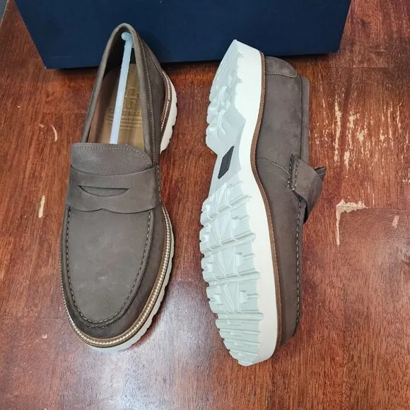 Cole Haan American Classics Penny Loafer Truffle Nubuck/Egret 9.5 (M)