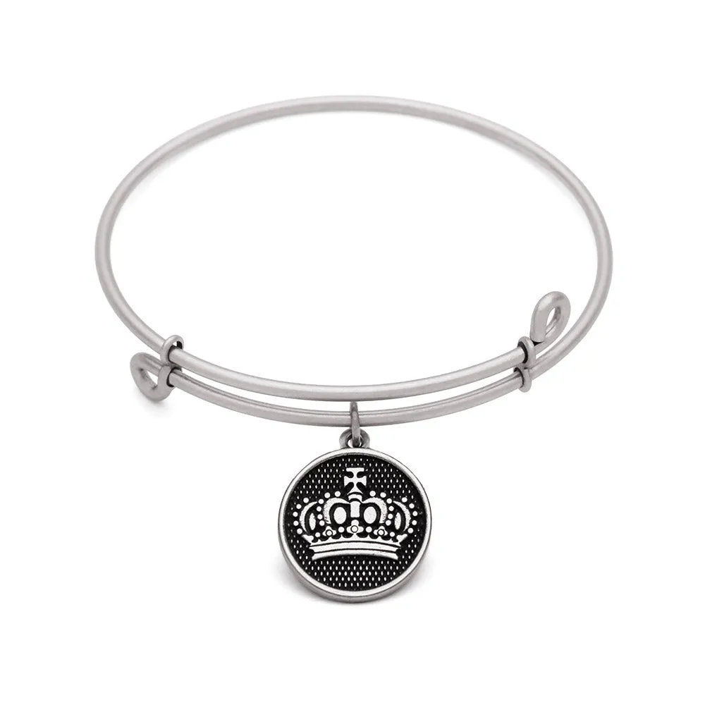 Crown, Bangle Antique Silver Color Finish