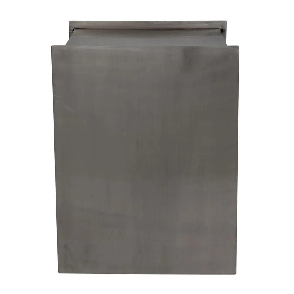 Cyrus Side Table, Antique Silver Finish