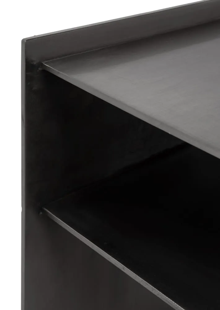 Cyrus Side Table, Antique Silver Finish