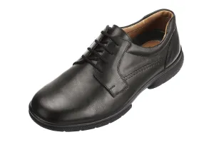 DB Shoes Mens Casual Leather Shoes (Hailsham) 2V Wide in Black, Size 7.5