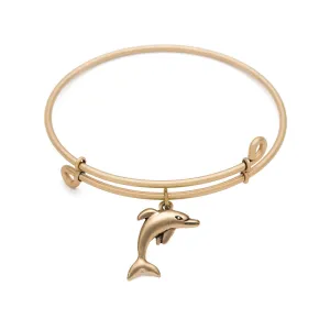 Dolphin, Bangle Antique Gold Color Finish