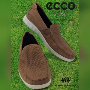 Ecco Men's S Lite Moc Slip On Cognac/Camel Leather Fluidform Size US 8/8.5 EU 42