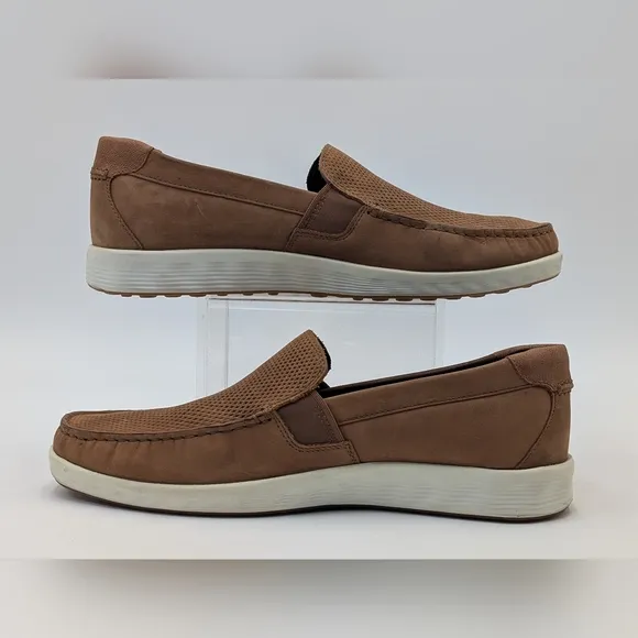 Ecco Men's S Lite Moc Slip On Cognac/Camel Leather Fluidform Size US 8/8.5 EU 42