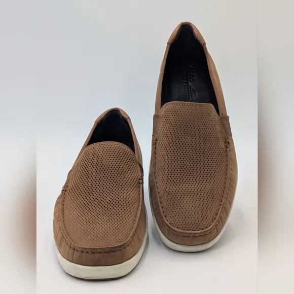 Ecco Men's S Lite Moc Slip On Cognac/Camel Leather Fluidform Size US 8/8.5 EU 42