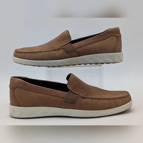 Ecco Men's S Lite Moc Slip On Cognac/Camel Leather Fluidform Size US 8/8.5 EU 42