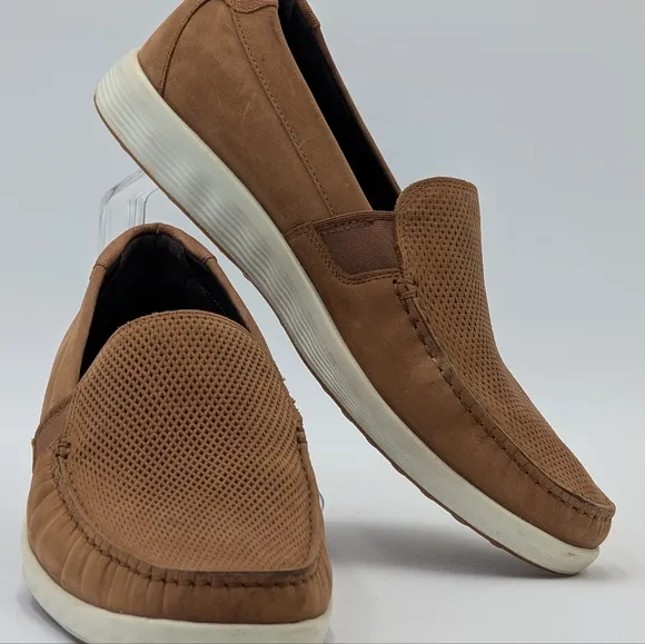 Ecco Men's S Lite Moc Slip On Cognac/Camel Leather Fluidform Size US 8/8.5 EU 42