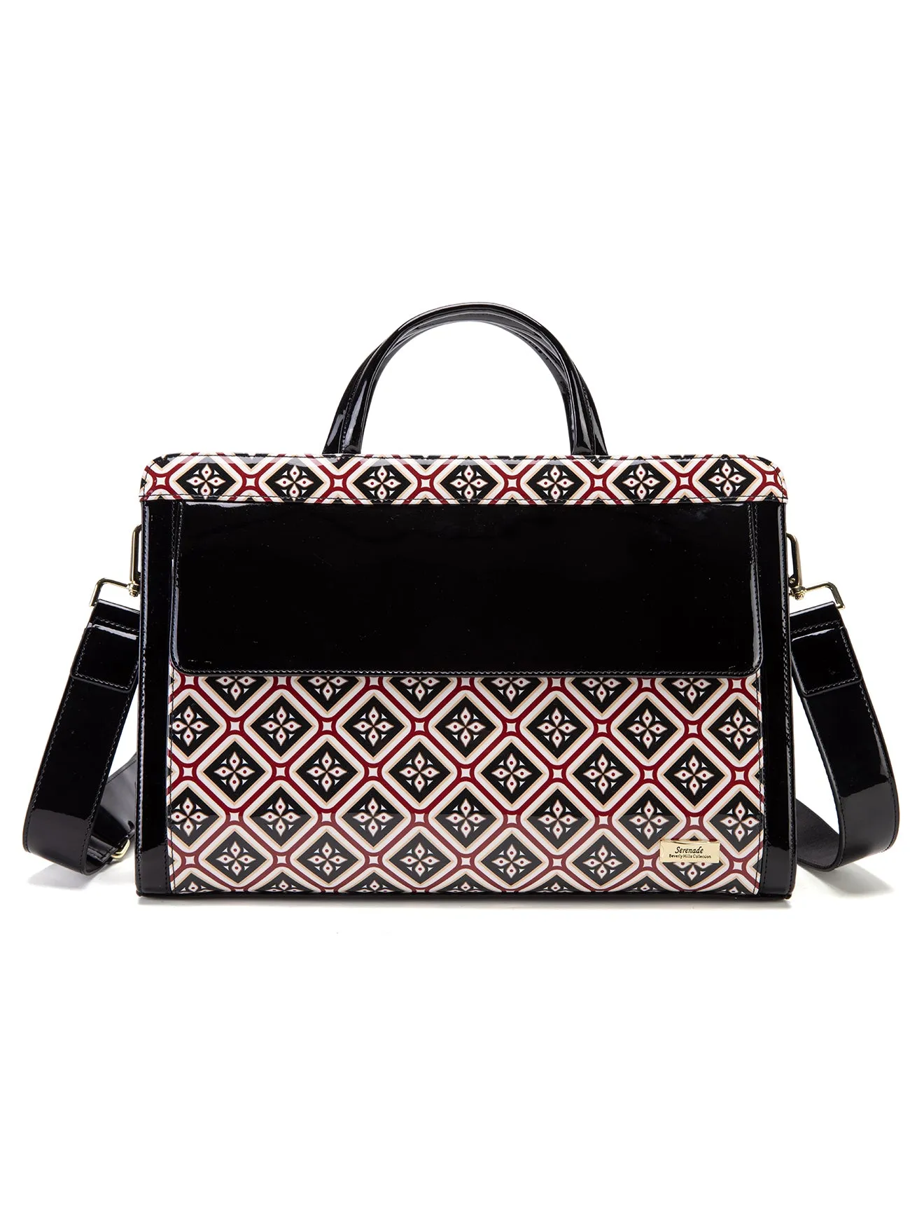 ELOISE PATENT LEATHER LAPTOP BAG-SF25-T21066- NEW IN