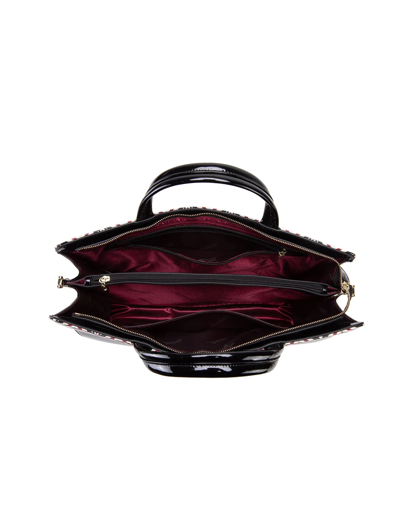 ELOISE PATENT LEATHER LAPTOP BAG-SF25-T21066- NEW IN