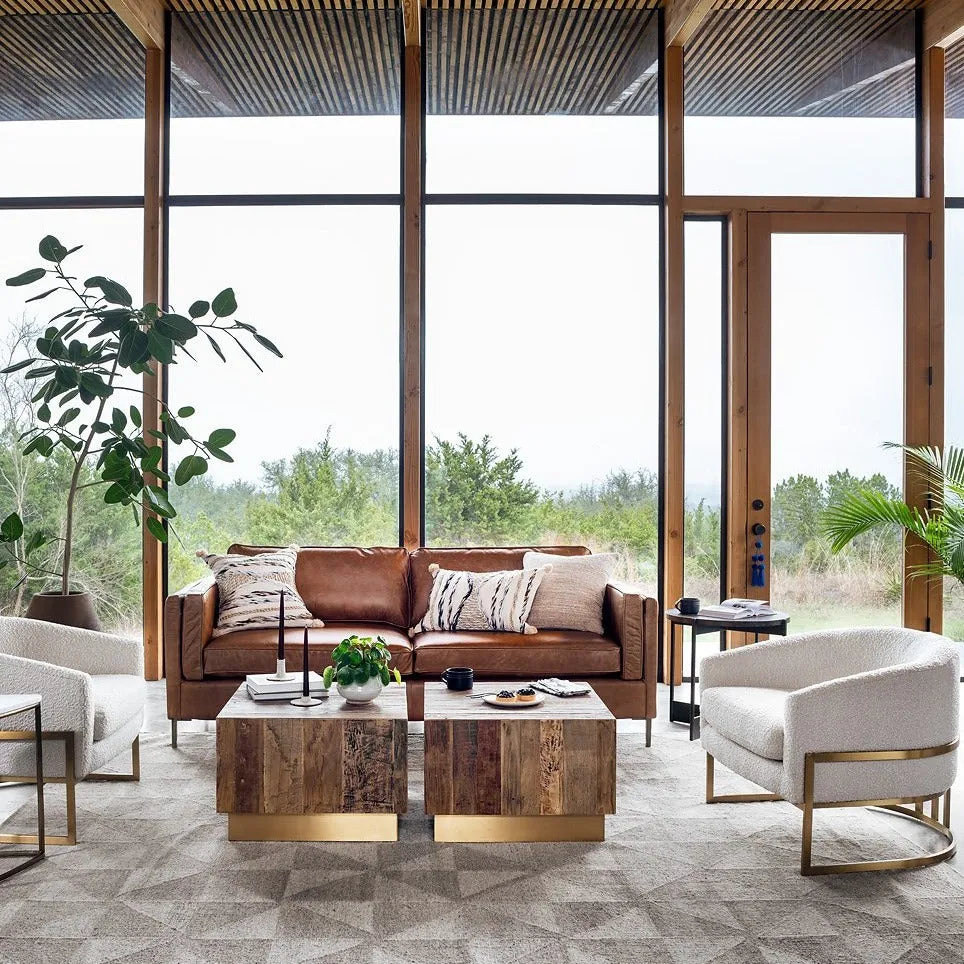 Emery Top Grain Leather Sofa - Sonoma Butterscotch