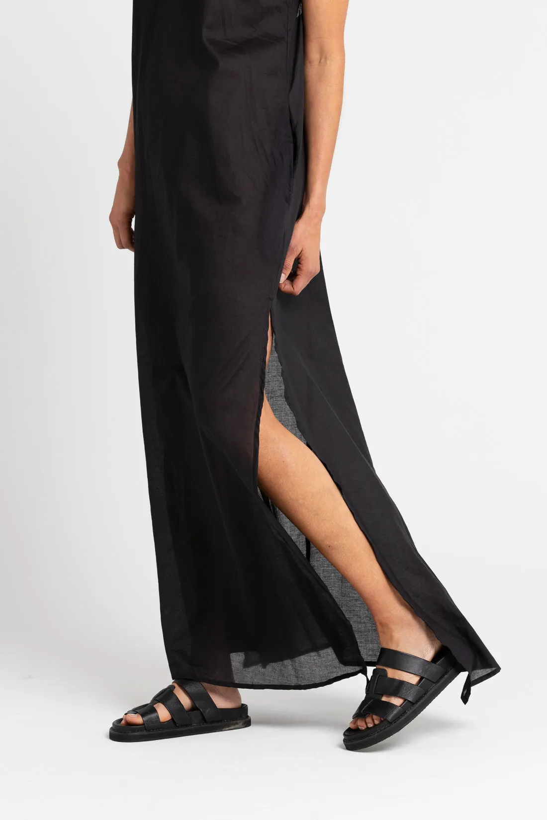 Emily Cotton Maxi Dress Black