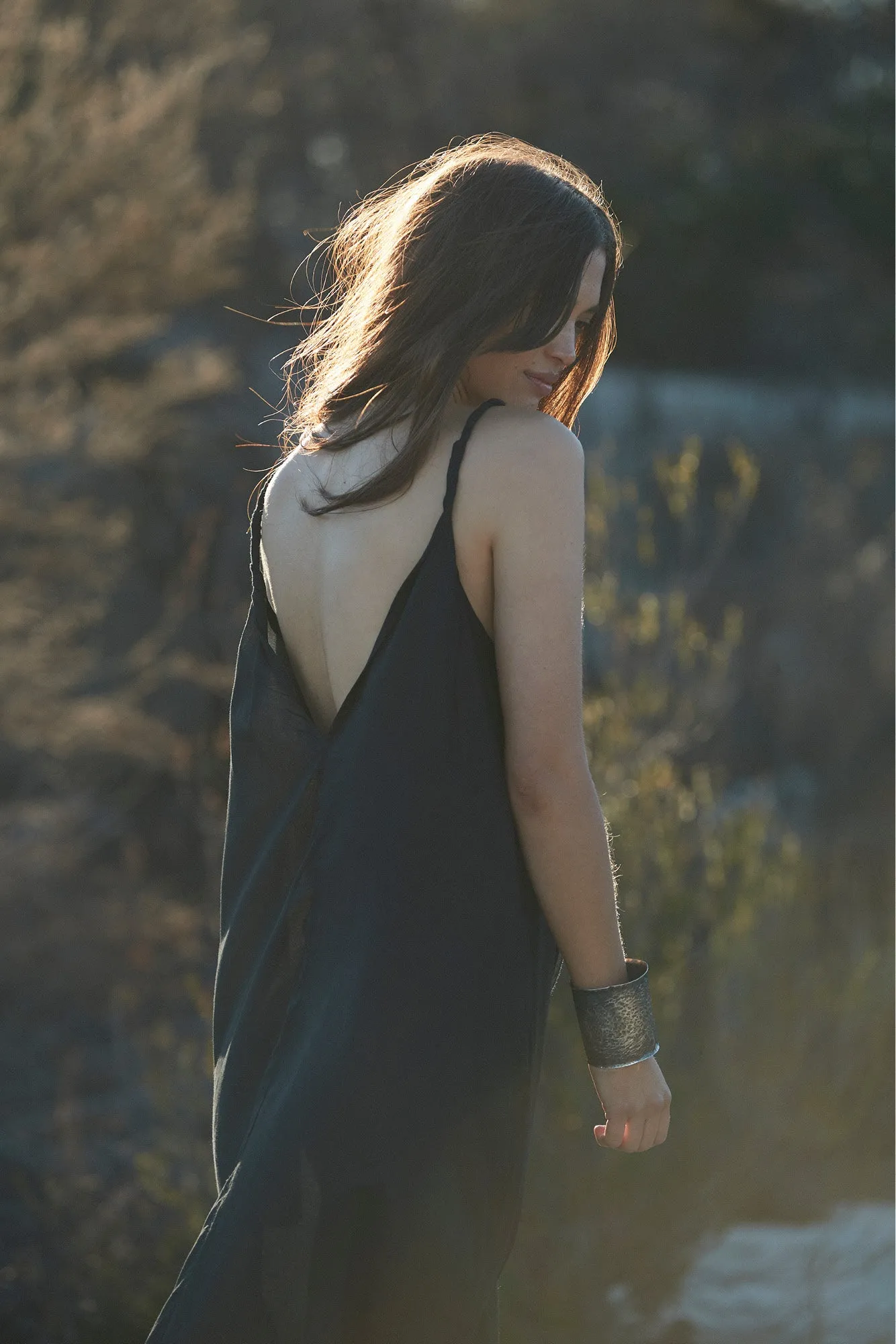 Emily Cotton Maxi Dress Black