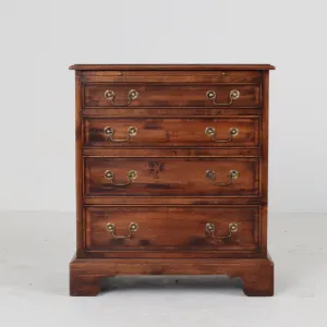English 4 Drawer Bachelor's Chest in Antique Fruitwood Finish