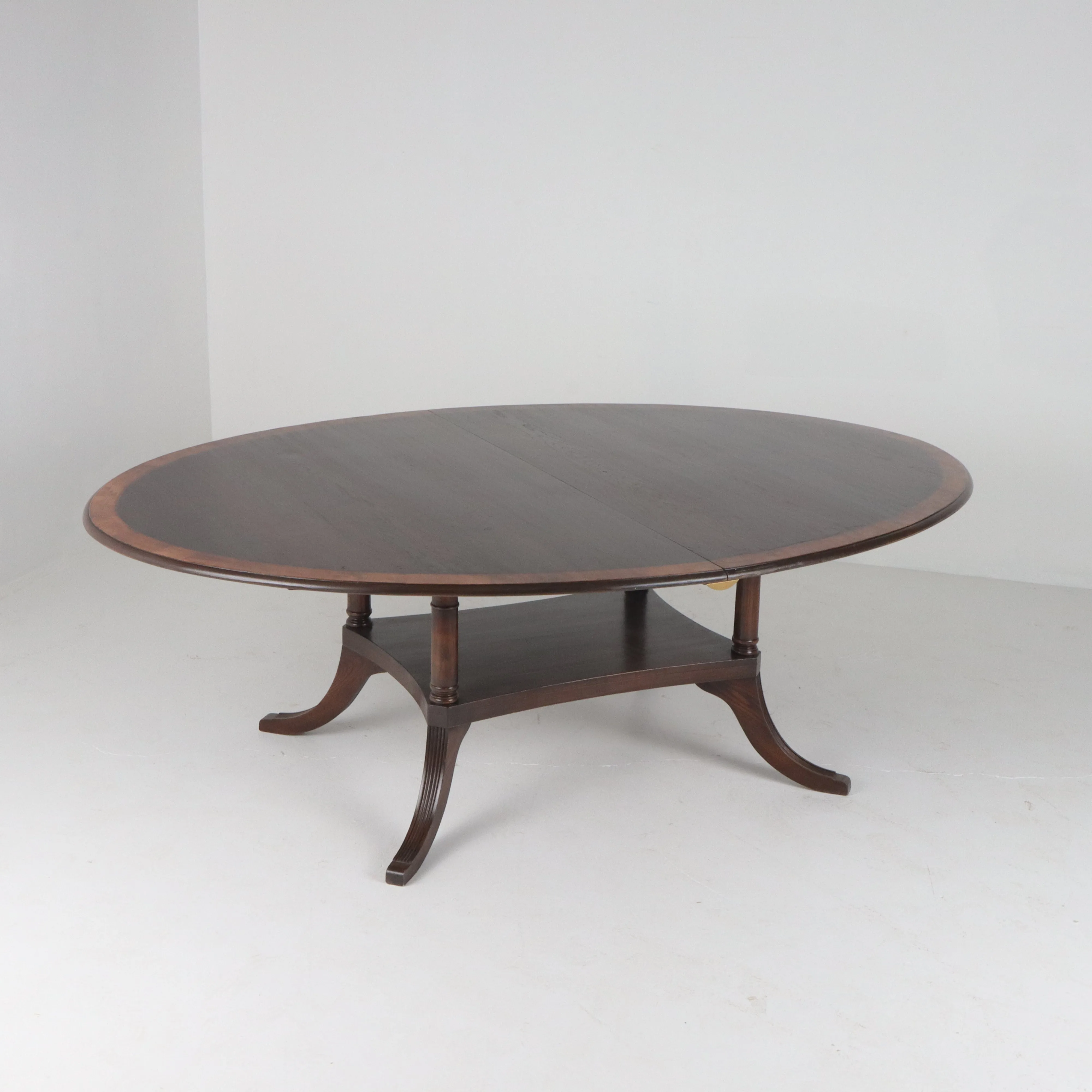 English Oval Birdcage Table w/ 24" Leaf