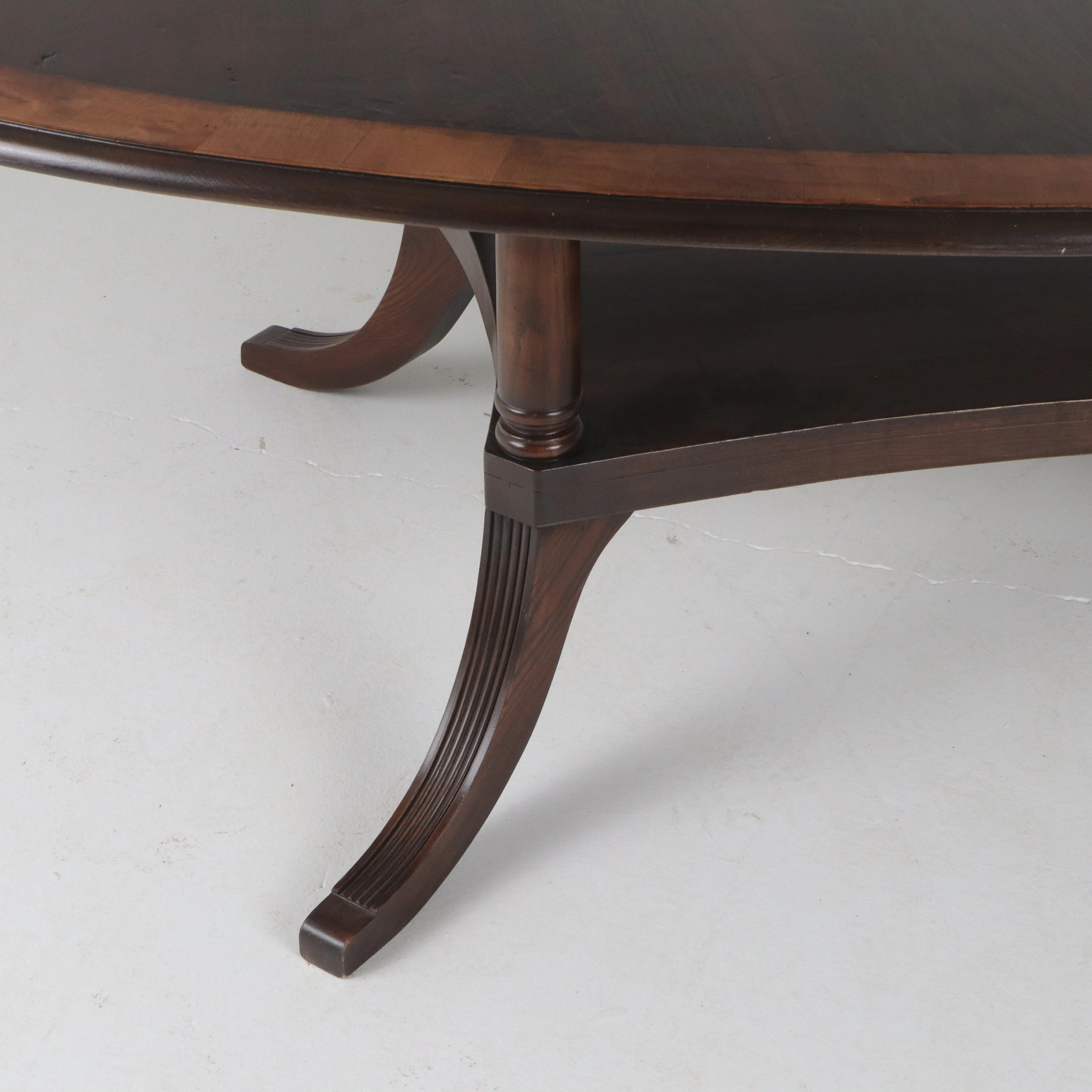 English Oval Birdcage Table w/ 24" Leaf