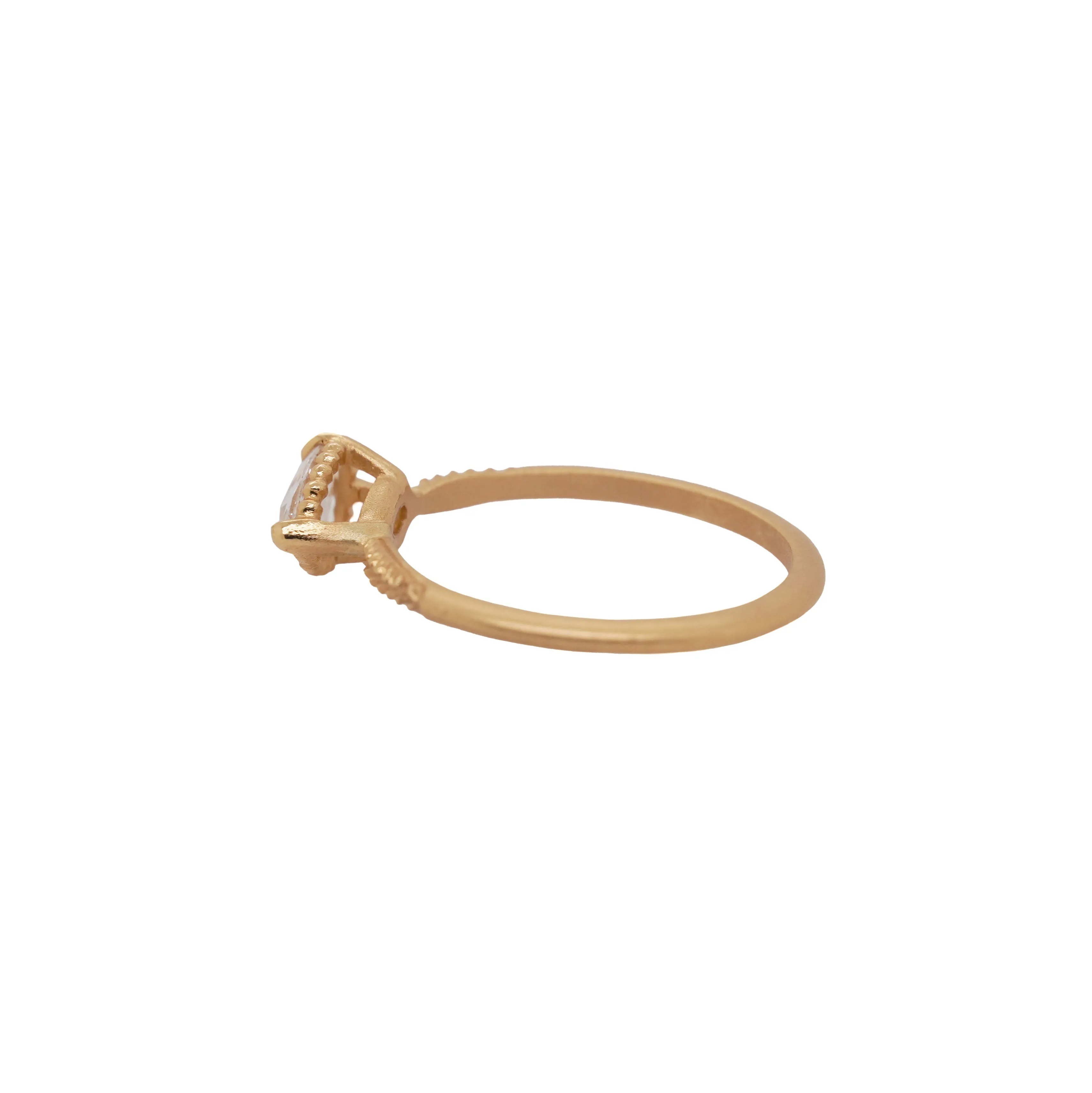 Evergreen Pear Solitaire Ring