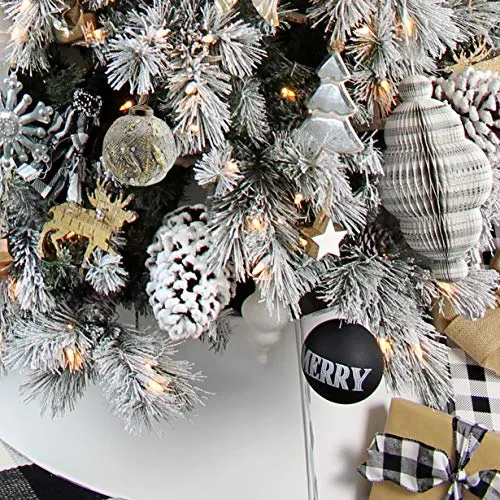 Farmhouse Ball Ornaments (Silver Gray, Case of 12)