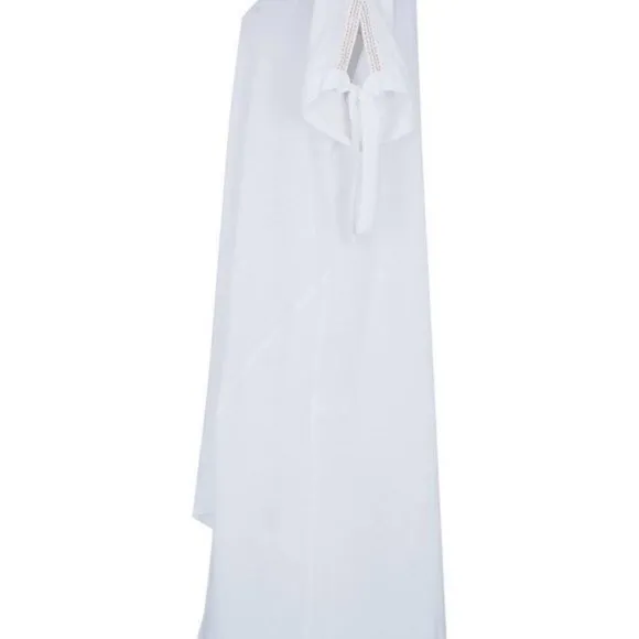 Fashion New Designer White 100% Linen SummerMaxi  Dress Beach XL XXL SALE