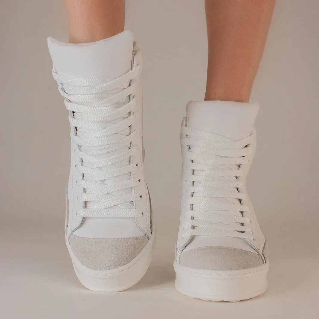 Fearless White Wedge Sneaker