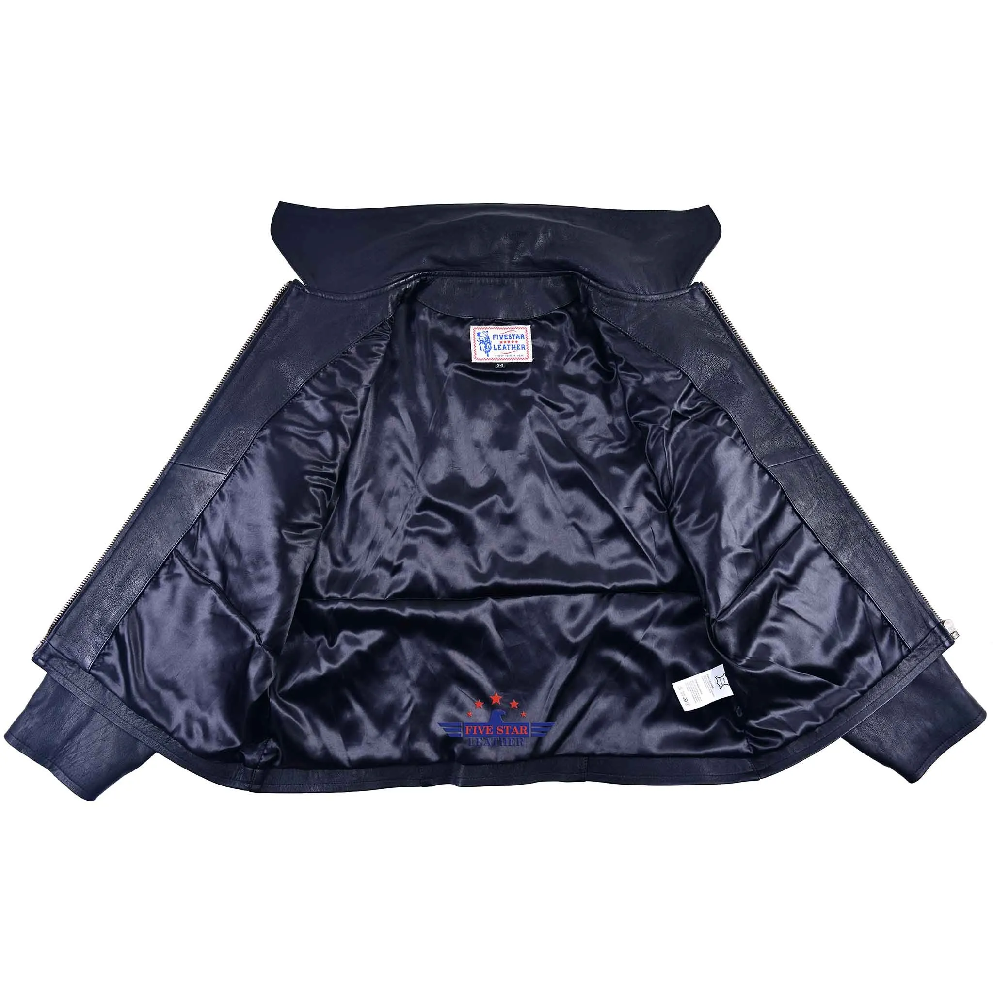 FiveStar Leather Men Vintage Winchester Jacket Black Goatskin
