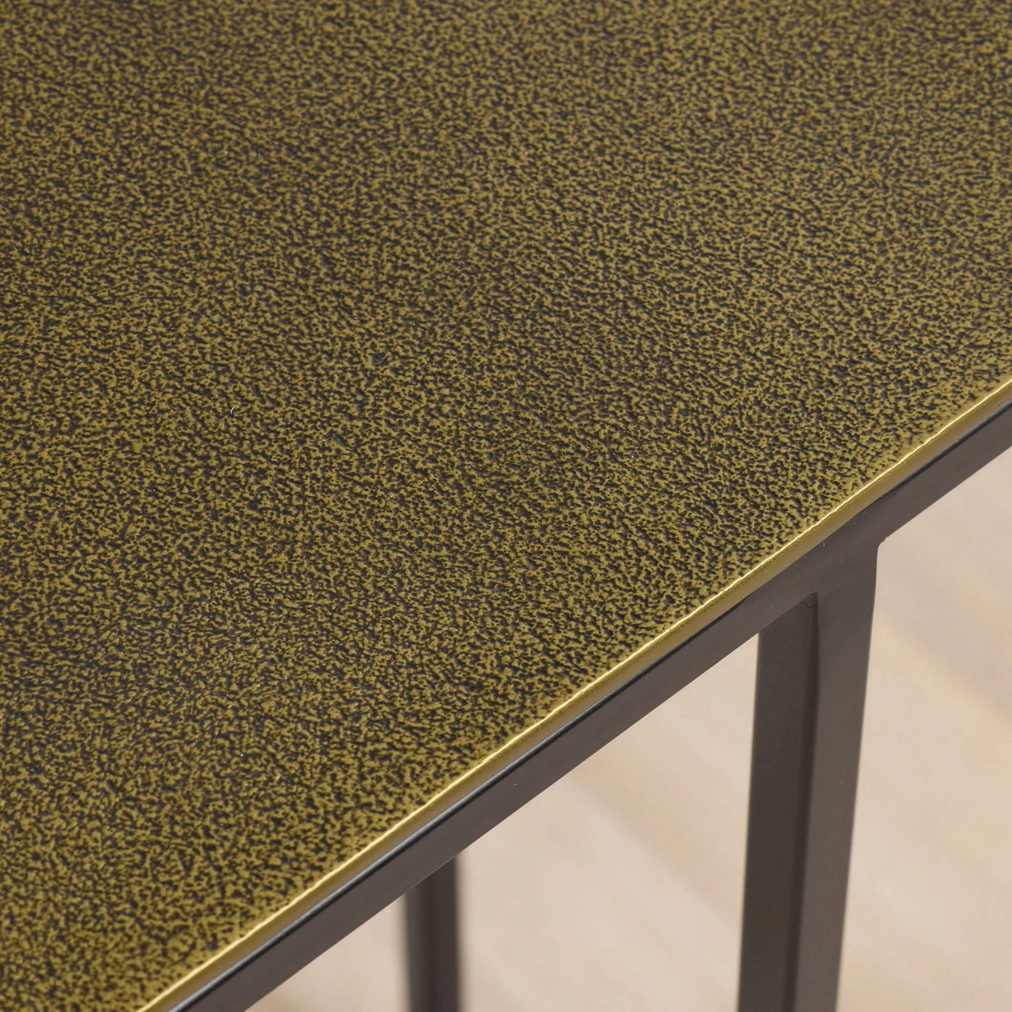 Float End Table - Antique Brass