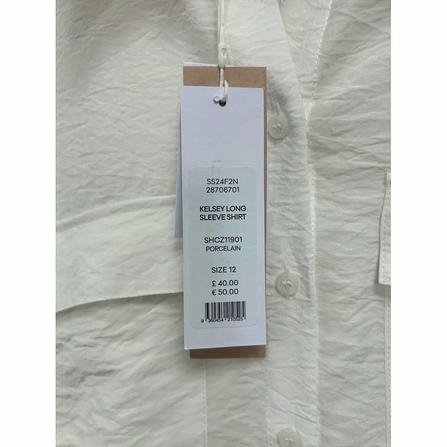 Forever New Porcelain Kelsey Long Sleeve Shirt UK 12