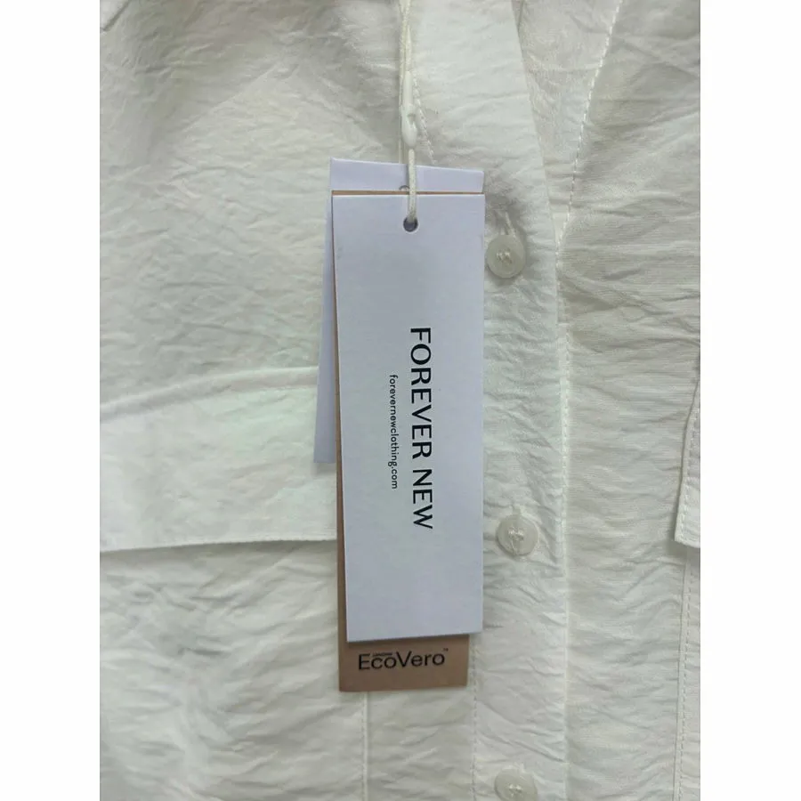 Forever New Porcelain Kelsey Long Sleeve Shirt UK 12