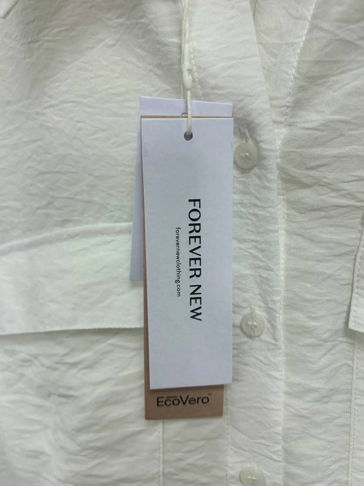 Forever New Porcelain Kelsey Long Sleeve Shirt UK 12