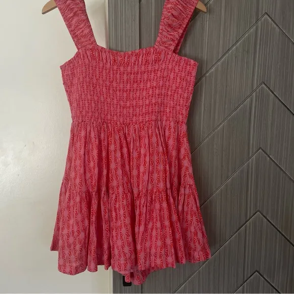 Free People Women's Sweet Annie Mini Dress, Pink Combo Size Small NWT