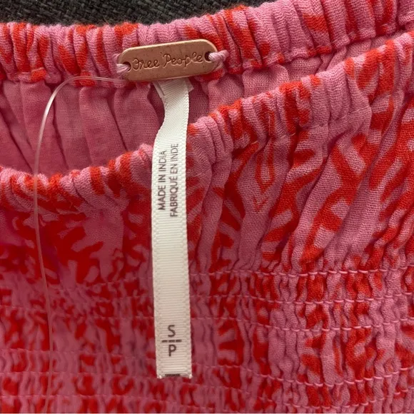 Free People Women's Sweet Annie Mini Dress, Pink Combo Size Small NWT