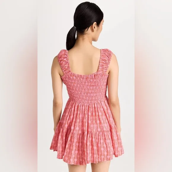 Free People Women's Sweet Annie Mini Dress, Pink Combo Size Small NWT