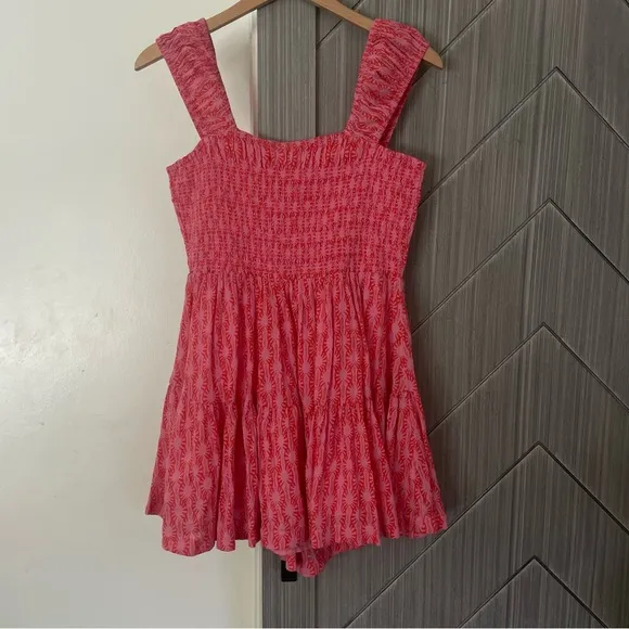 Free People Women's Sweet Annie Mini Dress, Pink Combo Size Small NWT