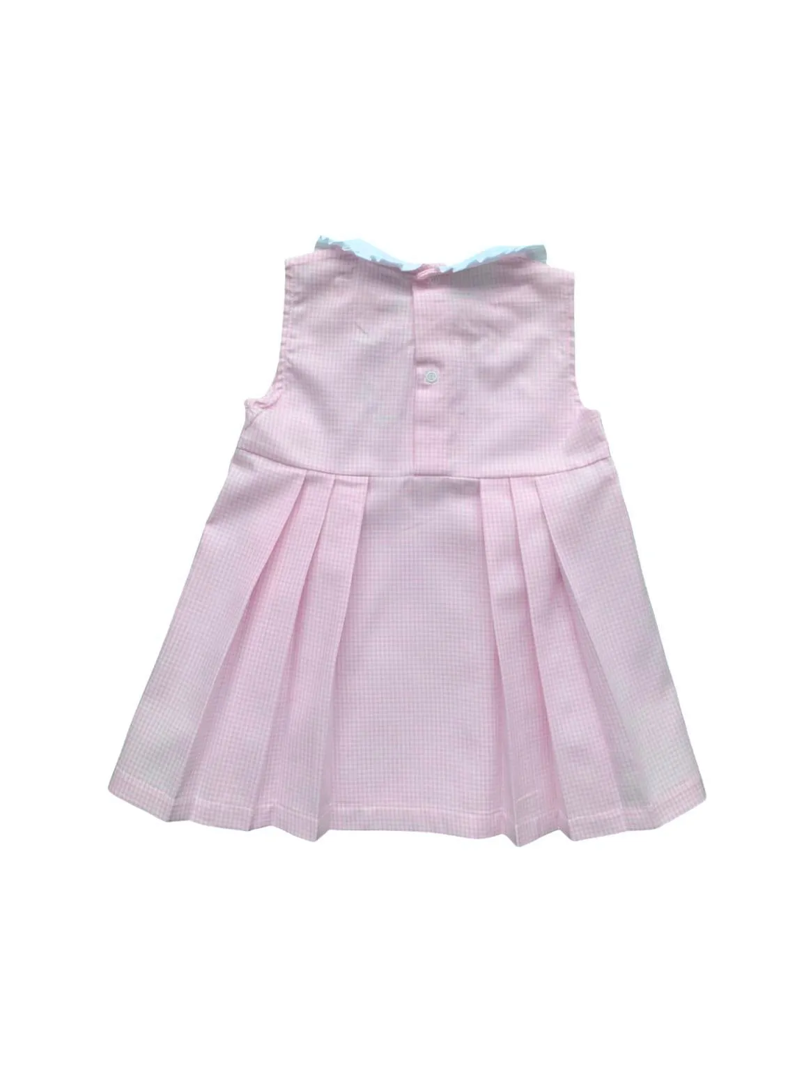 Girls Pink and White Gingham Dress