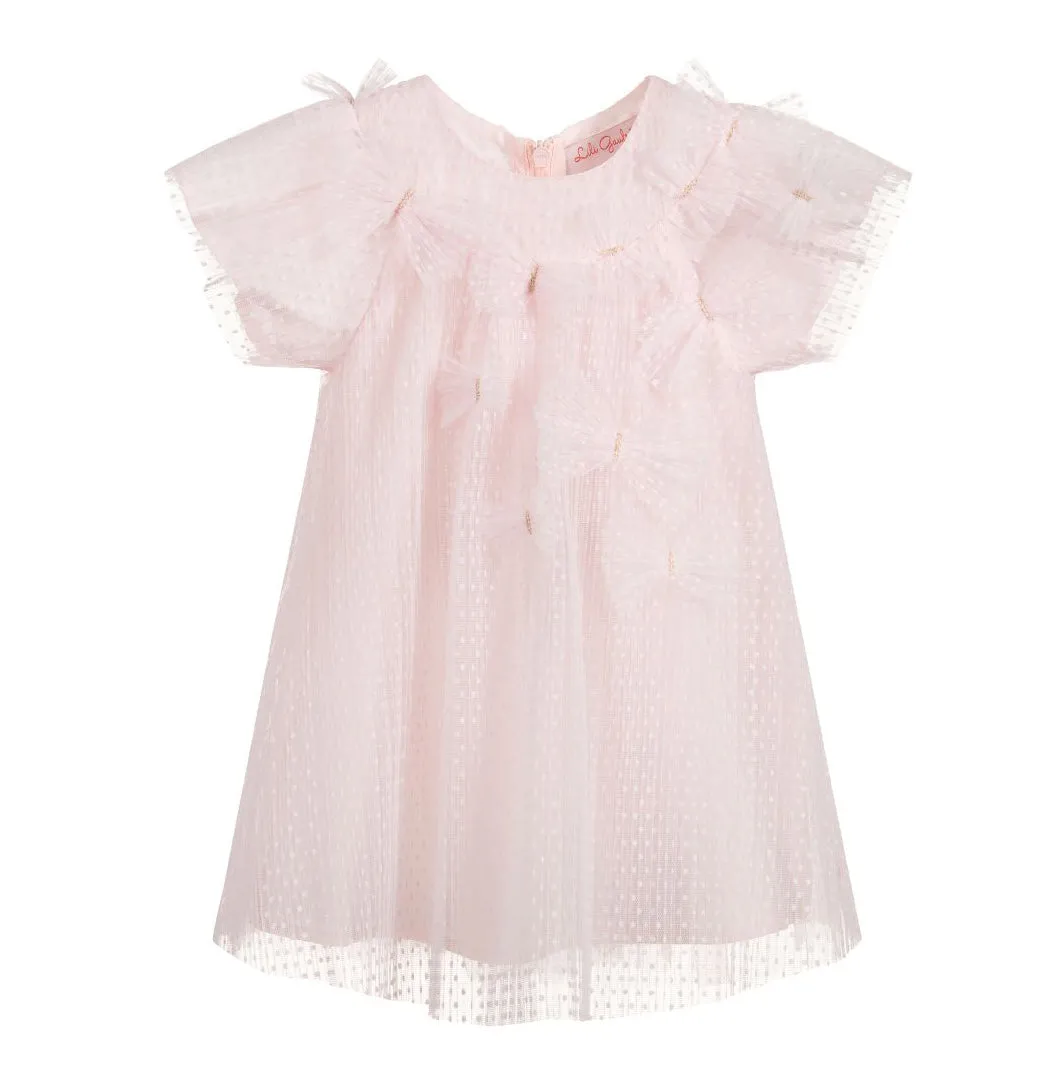 Girls Pink Tulle Dress Set