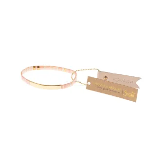 Good Karma Miyuki Bracelet | Good As Gold - Blush/Gold