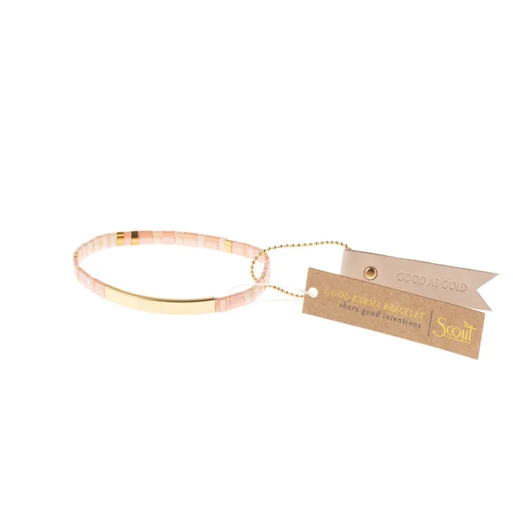 Good Karma Miyuki Bracelet | Good As Gold - Blush/Gold