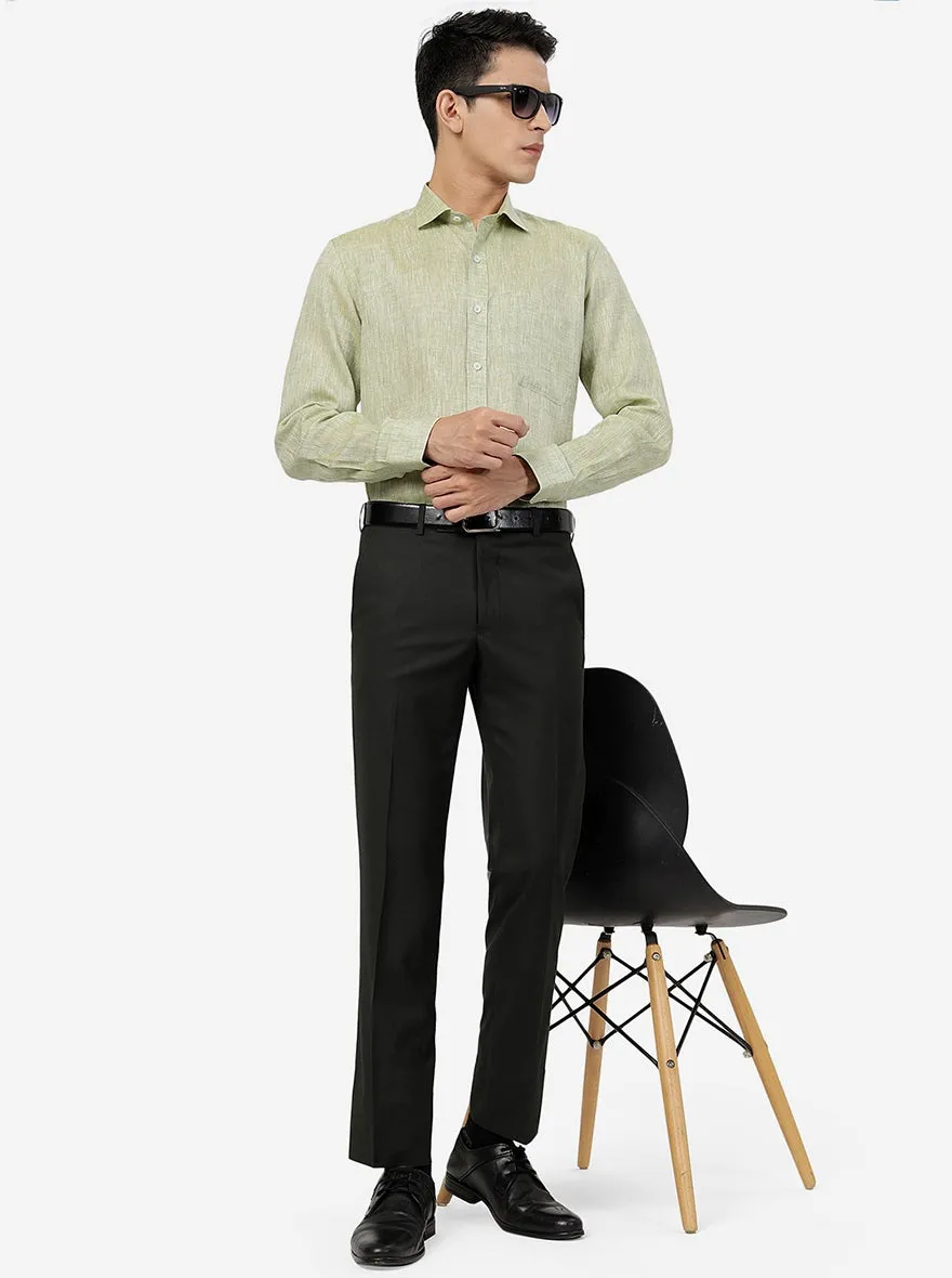 Green Solid Regular Fit Formal Shirt | JadeBlue