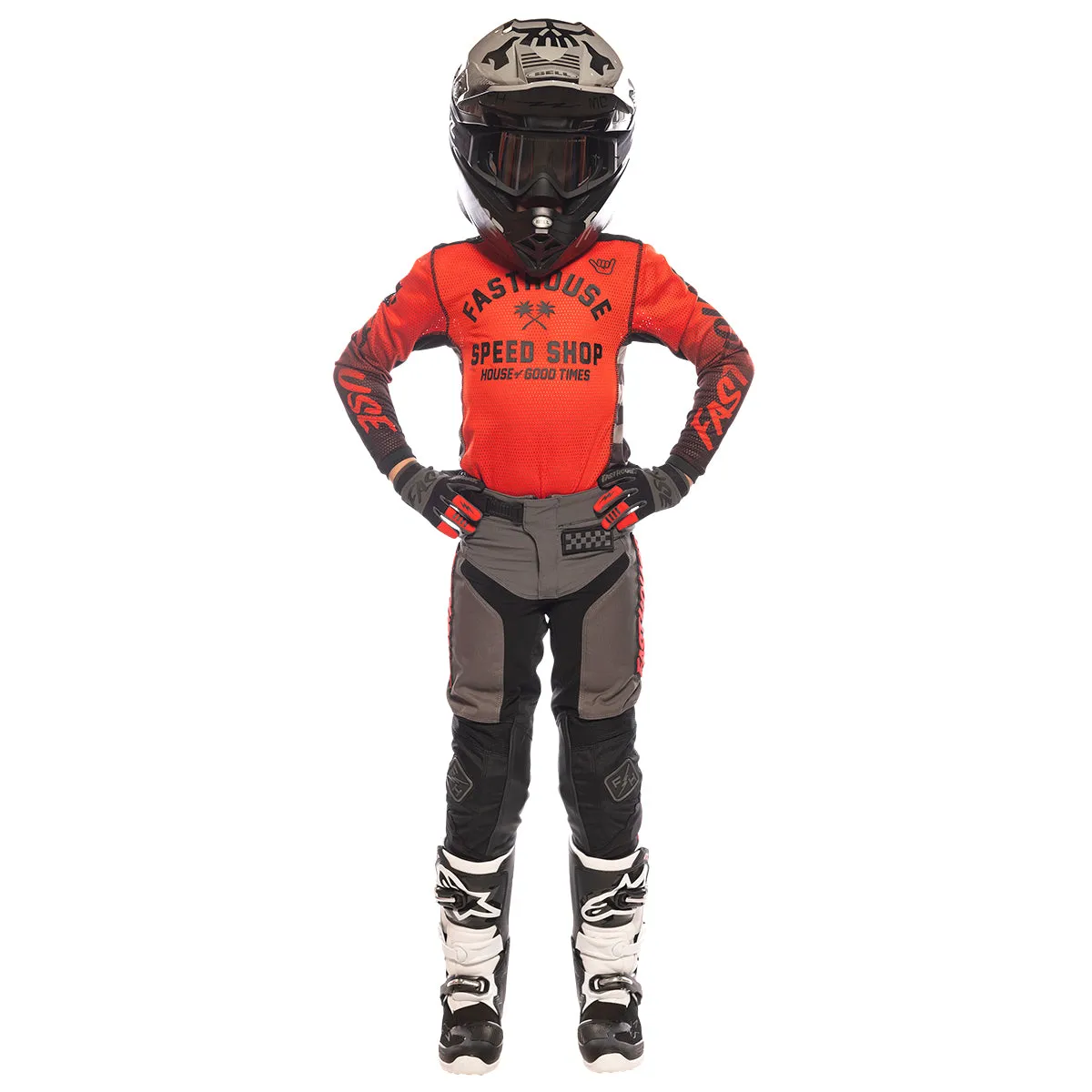Grindhouse Youth Pant - Gray/Red